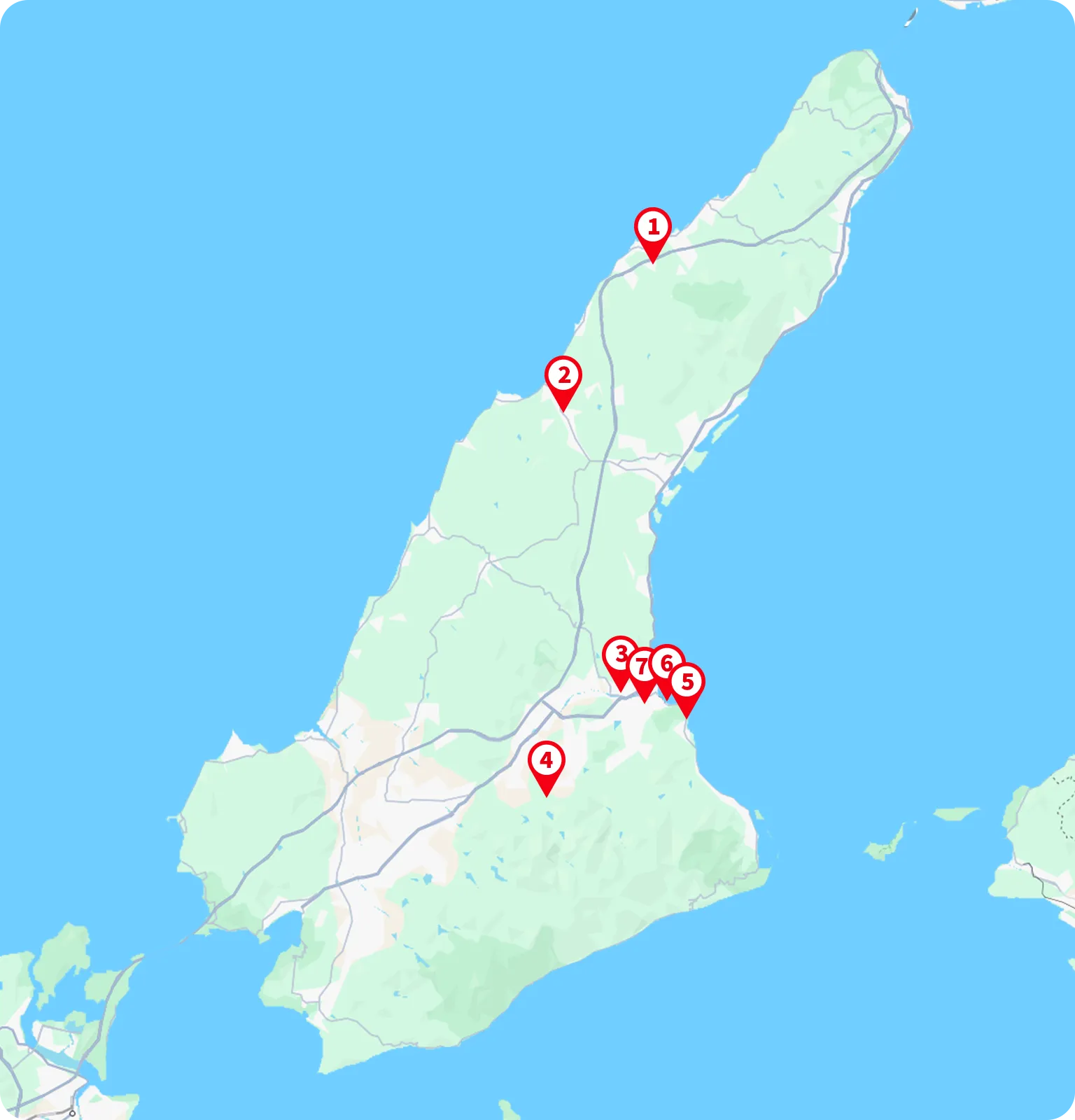 今回の旅程マップ